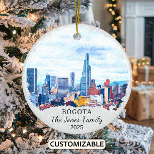 Personalisierter Bogotá-Schmuck, Kolumbien Keramik Ornament