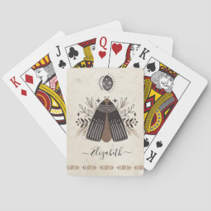 Personalisierter Bohemian Mystischer Motten Schmet Spielkarten