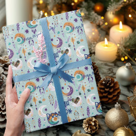 Personalisierter Boho Chic-Geschenkwrap mit Light  Geschenkpapier