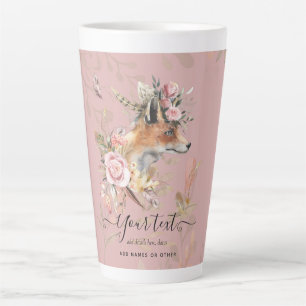 PERSONALISIERTER Boho Fox Feathers Gedenkgeschenk Milchtasse
