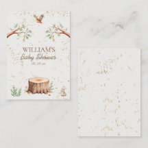 Personalisierter Boho-Wald-Babyshower-Hintergrund