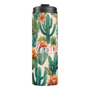 Personalisierter Boho-Wüstenkunst-Druck Thermosbecher