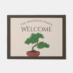 Personalisierter Bonsai Tree Begrüßungsmatte Fußmatte