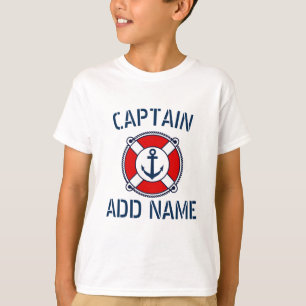 Personalisierter Bootsführer nautische Kinder nic T-Shirt