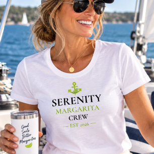 Personalisierter Bootsname Margarita Crew Schifffa T-Shirt