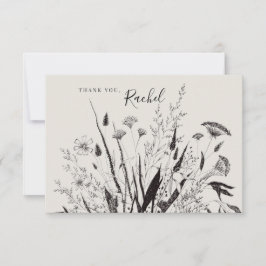 Personalisierter botanischer Danksagenkarte Dankeskarte