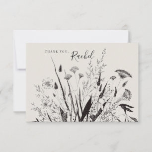 Personalisierter botanischer Danksagenkarte Dankeskarte