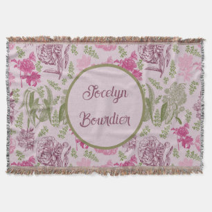 Personalisierter Botanischer Pinkerpest Decke