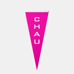 Personalisierter Bowling-Champion mit 4 Buchstaben Wimpel Flagge