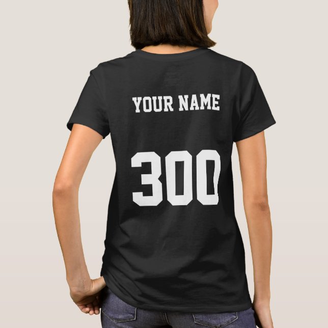Personalisierter Bowling Jersey mit Name & High Ga T-Shirt (Rückseite)