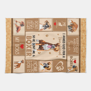 Personalisierter Boxer-Dog-Blanken Geschirrtuch