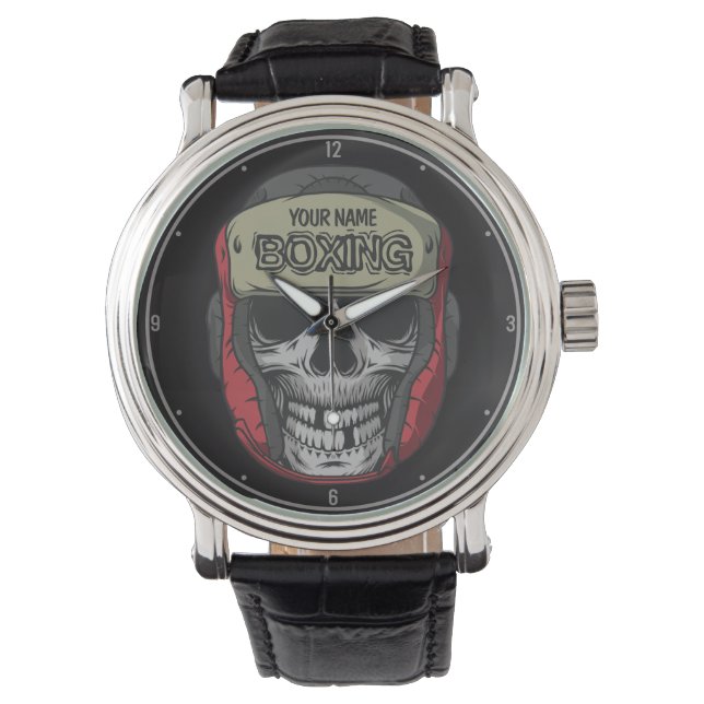Personalisierter Boxer Fight Club Armbanduhr (Vorderseite)
