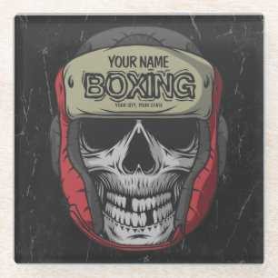 Personalisierter Boxer Fight Club Glasuntersetzer