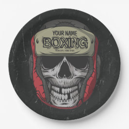 Personalisierter Boxer Fight Club Pappteller