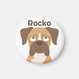Personalisierter Boxer-Magnet, Boxerhund mit indiv Magnet