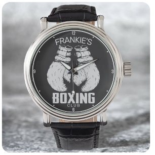 Personalisierter Boxklub Boxer Gym Fighter Handsch Armbanduhr