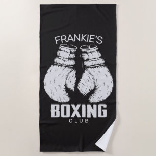 Personalisierter Boxklub Boxer Gym Fighter Handsch Strandtuch