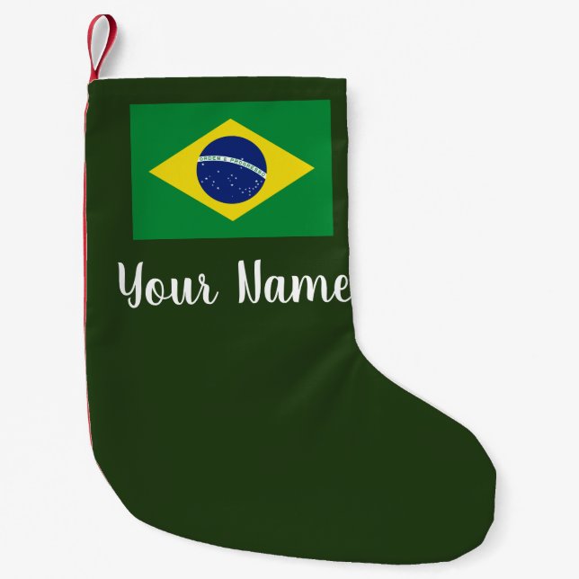 Personalisierter brasilianischer Strumpf Kleiner Weihnachtsstrumpf (Vorderseite)