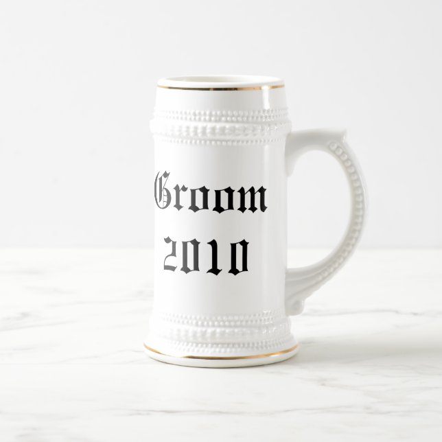 Personalisierter Bräutigam Gastgeschenk Hochzeit Bierglas (Rechts)