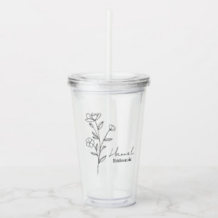Personalisierter Brautjungfer-Tumbler für die Hoch Acryltrinkbecher