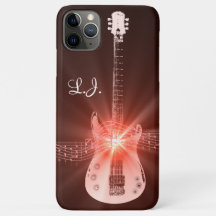 Personalisierter brennender Gitarren-Thema-Entwurf