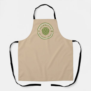 Personalisierter Brewmaster, Hopfen, Khaki, Green, Schürze