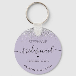 Personalisierter Bridesmaid-Glitzer-Konfetti-Effek Schlüsselanhänger