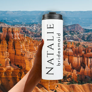 Personalisierter Bridesmaid-Junggeselinnen-Abschie Thermosbecher