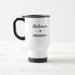 Personalisierter Bridesman mit Foto Hochzeit Reisebecher<br><div class="desc">Ihr Braut wird in diesem personalisierten Schlamm viel Kaffee brauchen,  wenn er bei der Planung Ihrer Hochzeit hilft! Zeig ihm,  wie viel er dir meint,  indem er ein Foto von euch beiden hinzufügt.</div>