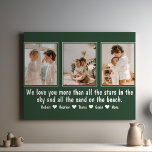 Personalisierter Brief an das Foto der Eltern Leinwanddruck<br><div class="desc">Das "Personalisierte Letter to Parents Family Foto Canvas Print" ist ein herzliches und anpassbares Kunstwerk, mit dem Sie Ihre Liebe und Wertschätzung für Ihre Eltern auf einzigartige und dauerhafte Weise zum Ausdruck bringen können. Diese Leinwand verwandelt Ihre Erinnerungen in eine wunderschöne und sinnvolle Dekoration, die Ihre Zuhause mit Liebe und...</div>