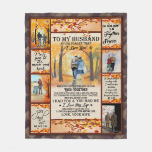 Personalisierter Brief an mein Ehemann Fleecedecke