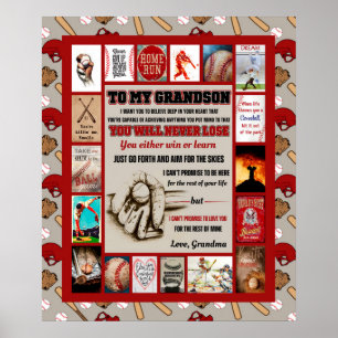 Personalisierter Brief an mein GrandSon-Geburtstag Poster