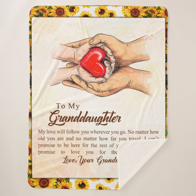 Personalisierter Brief an meine Enkelin, Sherpadecke (Vorderseite)