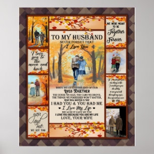 Personalisierter Brief an meine husbären Valentint Poster