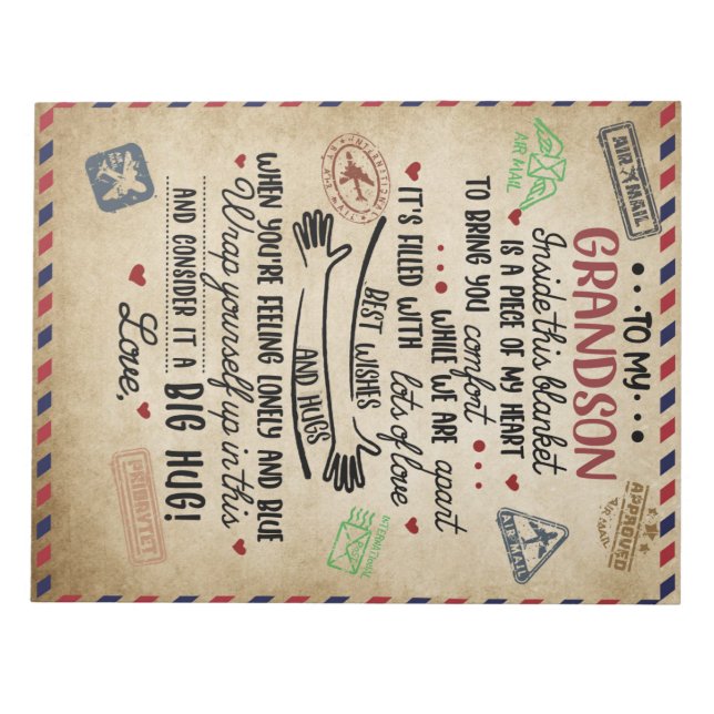 Personalisierter Brief an meinen Enkel, Liebe Gran Notizblock (Vorderseite)