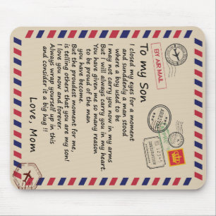 Personalisierter Brief an meinen Sohn aus der Mama Mousepad