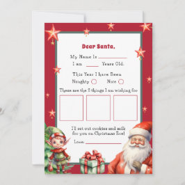 Personalisierter Brief an Santa und Elf Einladung