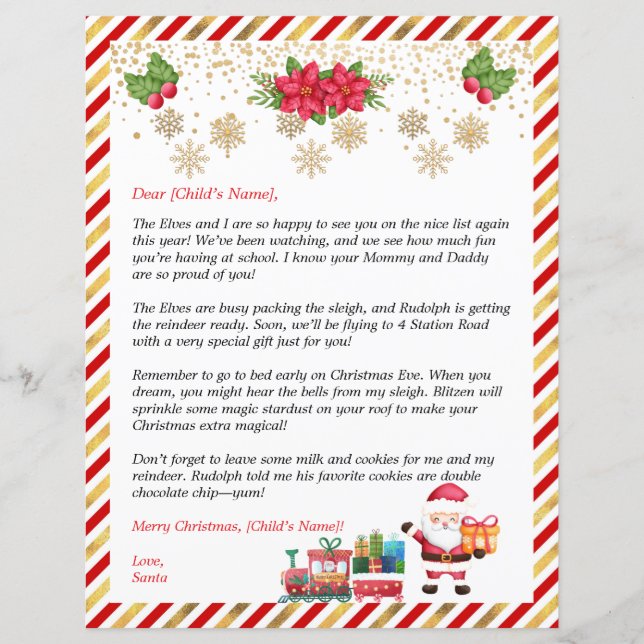 Personalisierter Brief des Weihnachtsmannes für Ki (Vorderseite)