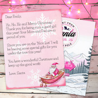 Personalisierter Brief des Weihnachtsmannes für Mä
