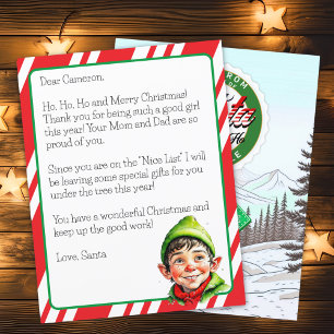 Personalisierter Brief des Weihnachtsmanns an die