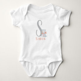 Personalisierter Brief und Name Baby Bodysuit Strampler
