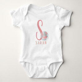 Personalisierter Brief und Name Baby Bodysuit Strampler