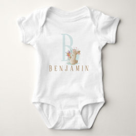 Personalisierter Brief und Name Baby Bodysuit Strampler