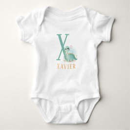 Personalisierter Brief und Name Baby Bodysuit Strampler
