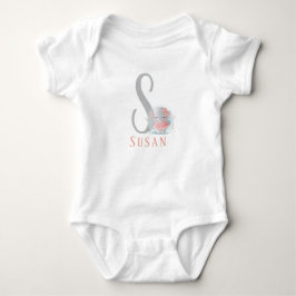 Personalisierter Brief und Name Baby Bodysuit Strampler