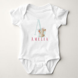 Personalisierter Brief und Name Baby Bodysuit Strampler