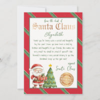 Personalisierter Brief vom Santa Printable