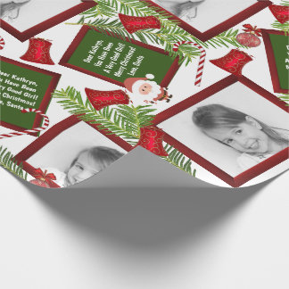 Personalisierter Brief von Santa/Foto Geschenkpapier