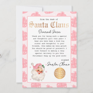 Personalisierter Brief von Santa Template Einladung