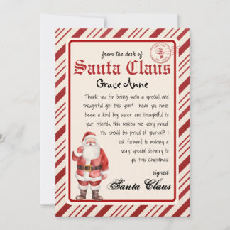 Personalisierter Brief von Santa Template Einladung